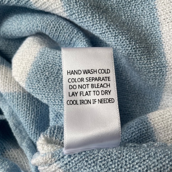Altar’d State Blue White Striped Knit Cardigan Open Tie Small NWT - Picture 5 of 9
